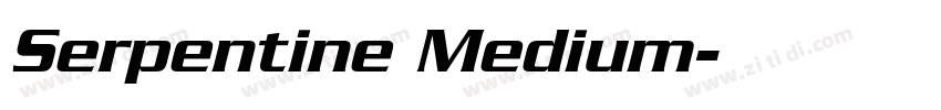 Serpentine Medium字体转换